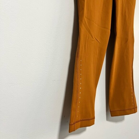 Lululemon Burnt Orange Reflective Crop Leggings - Size 4 - Picture 6 of 12
